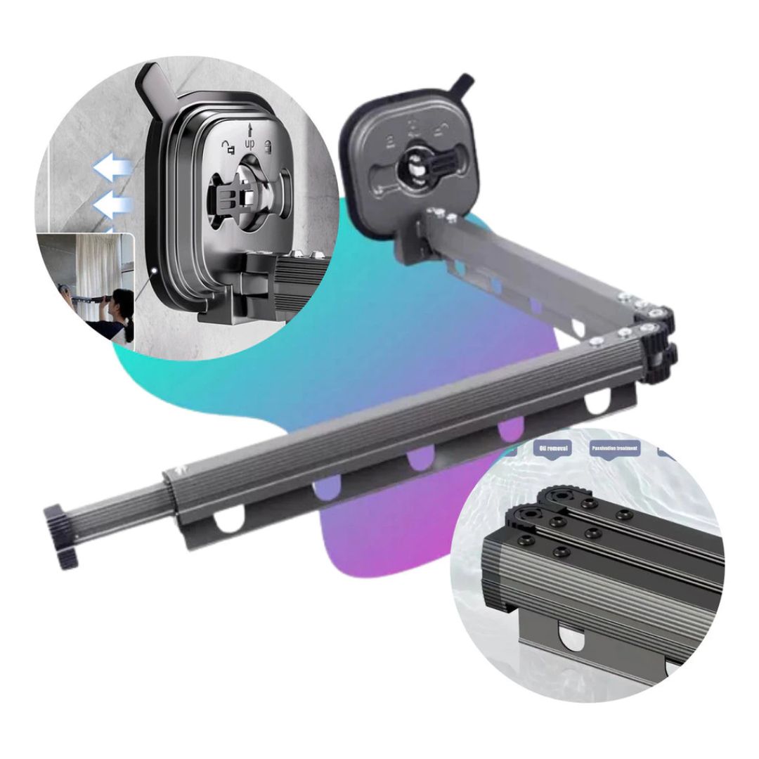 Varal Extensível Dobrável com Ventosa