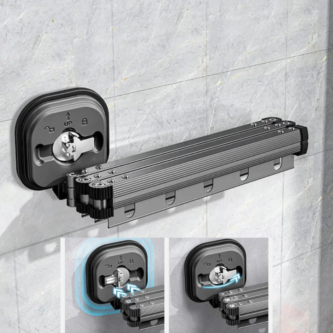 Varal Extensível Dobrável com Ventosa